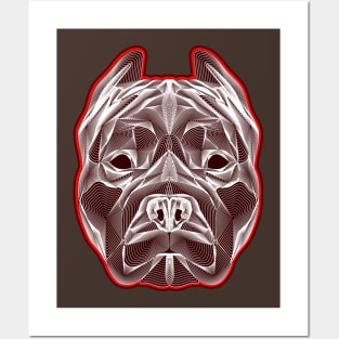 American pit bull terrier Posters and Art